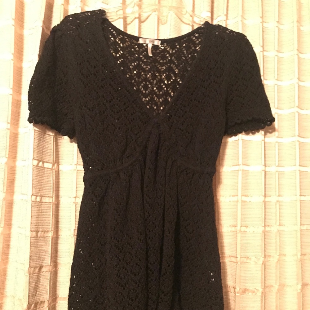 5 for $25!!! Black Crochet Cover-up & Top